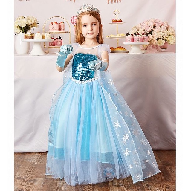 Đầm Hóa Trang Công Chúa Elsa Anna Elsa Trong Phim Frozen 2 E12