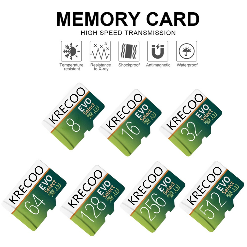 Thẻ Nhớ Rf Micro Sd Krecoo Dung Lượng 32/64/128/256gb Tốc Độ 100mb / S Cấp Class 10