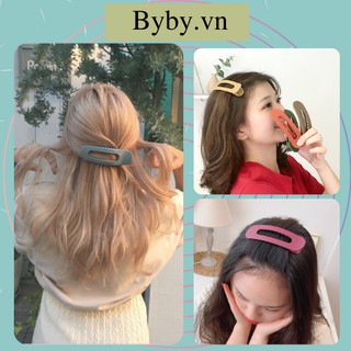 Kẹp tóc nữ màu trơn tiểu thử đủ màu chắc chắn phong cách tiểu thư