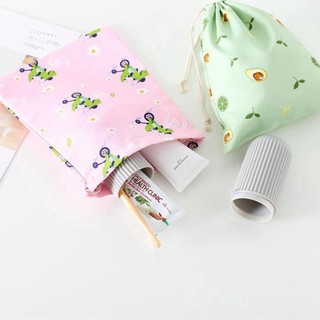 Túi đựng giày bằng cotton có dây kéo dùng khi du lịch