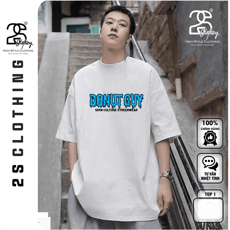 Áo Thun Nam Chất Đẹp DONUT GUY 2s Clothing Áo Phông Unisex Nam Nữ Cotton Oversize Form Rộng Giá Rẻ In Hình TVF15