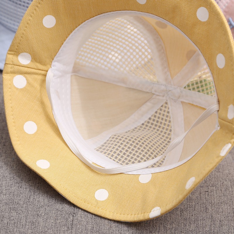 Nón vành trò tai nấm dễ thương có quai cho bé