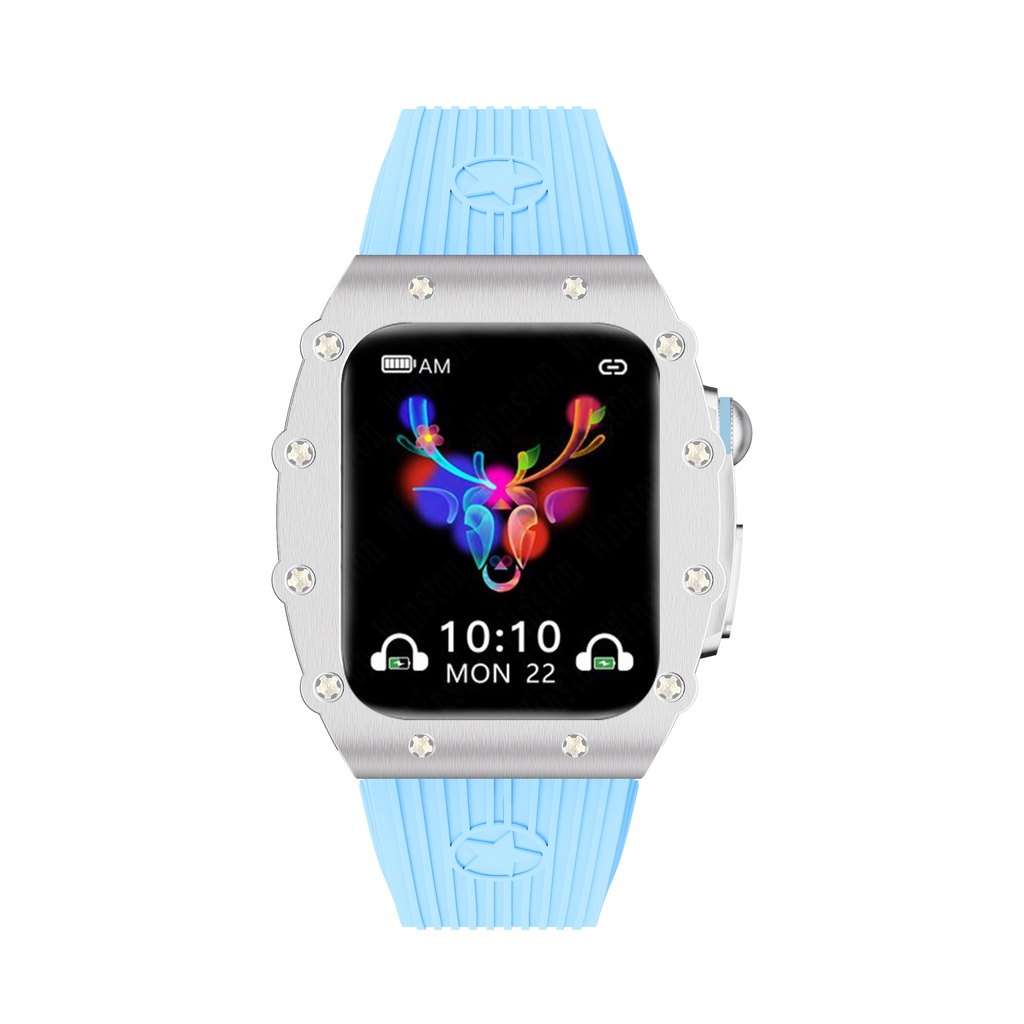 Ốp Bảo Vệ Bằng Thép Không Gỉ Sợi Carbon Sang Trọng Cho Apple Watch 8 7 6 5 4 SE 44mm 45mm