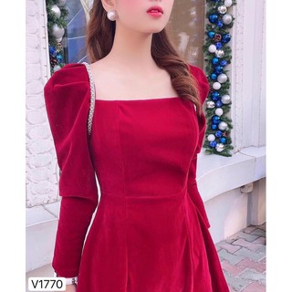 VÁY NHUNG ĐỎ