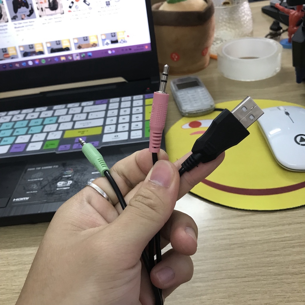 Tai nghe chơi game leo rank, có led, chùm tai, có mic đàm thoại