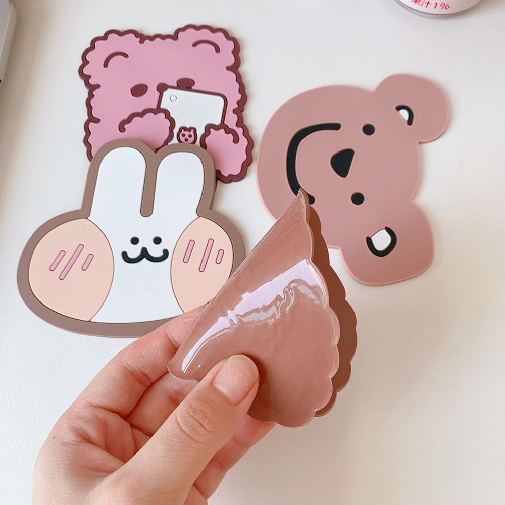 Lót ly cốc nhựa dẻo hình thú dễ thương - Monkey House