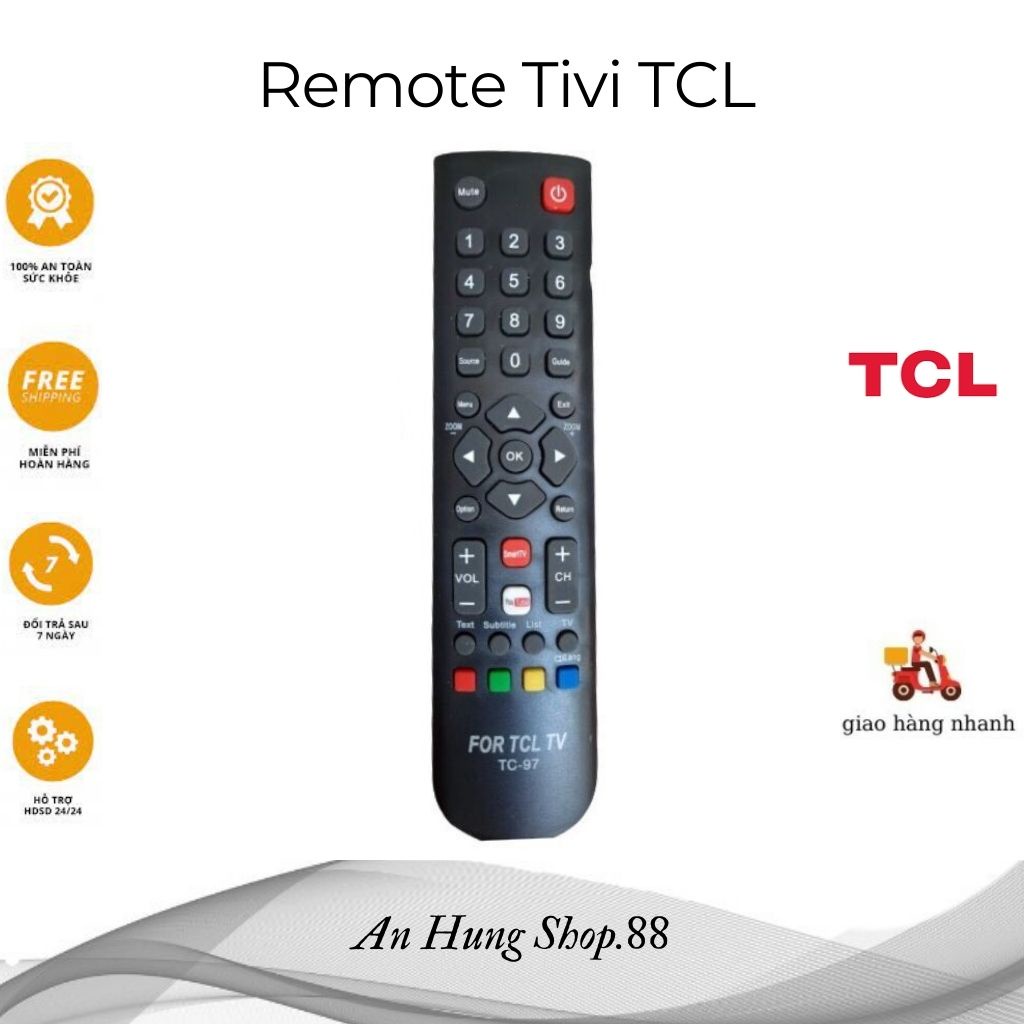 Remote Điều Khiển Cho Smart TV, Internet TV, TV LED TCL TC-97
