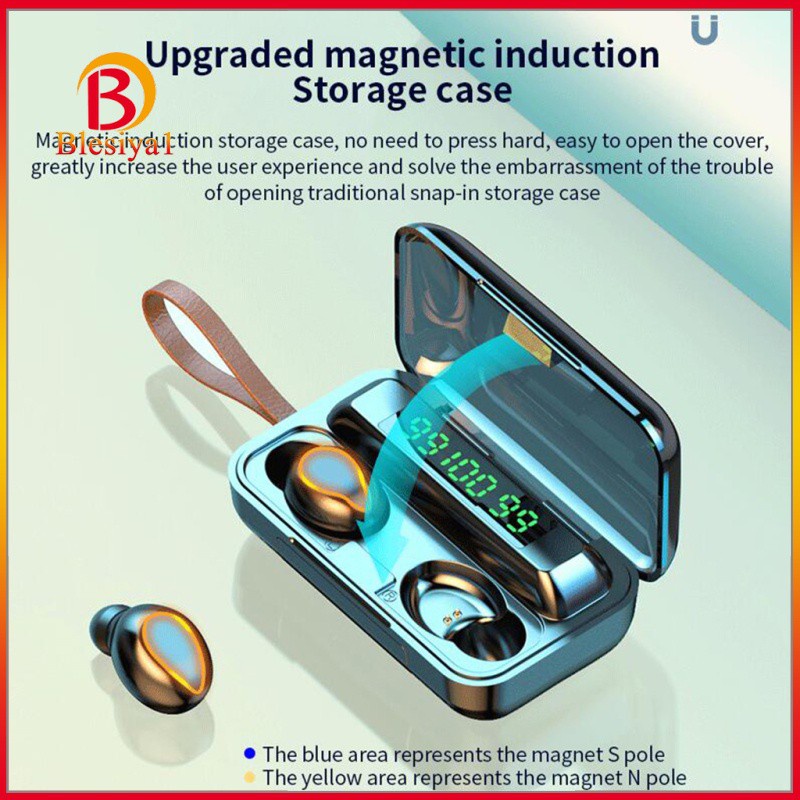 [BLESIYA1] Stylish Wireless Earbud with Microphone with Charging Box for Sports Cycling