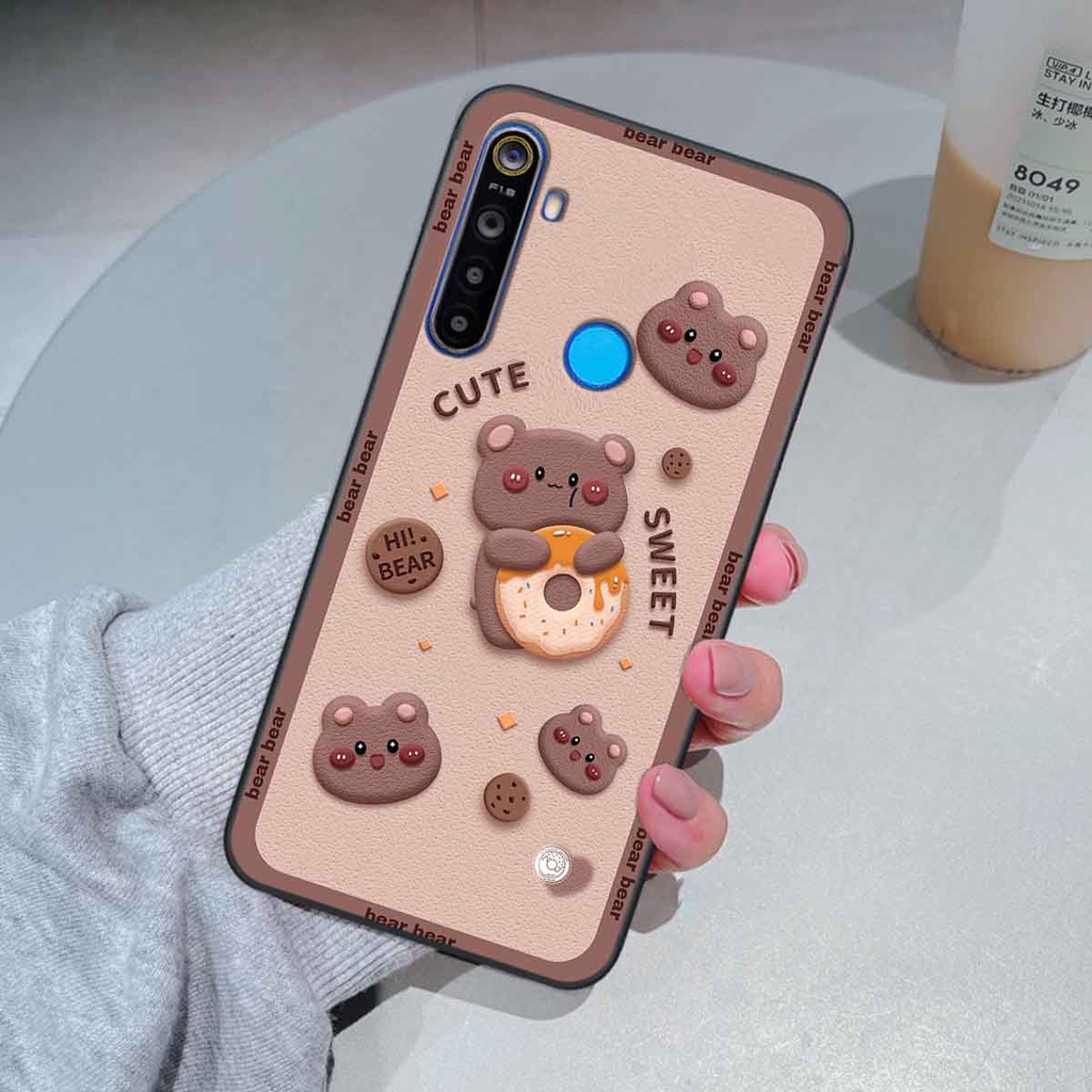 Ốp Realme 5 / 5 Pro / C3 bear brick, gấu đáng yêu, dễ thương