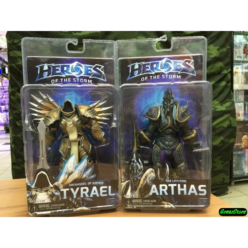 ( CÓ SẴN ) MÔ HÌNH Figures ARTHAS AND TYRAEL HEROES OF THE STORM Blizzard All-Stars