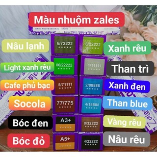 Combo Màu nhuộm trực tiếp ZALES / TNT và OXY không cần tẩy tóc, chuẩn màu salon