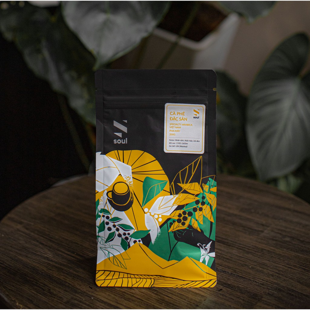 CÀ PHÊ SPECIALTY ARABICA TÚI 200GRAM - PHA MÁY