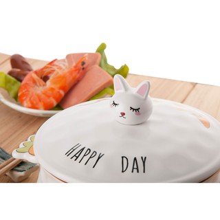 [Kèm Năp] Tô sứ hình củ cà rốt đáng yêu