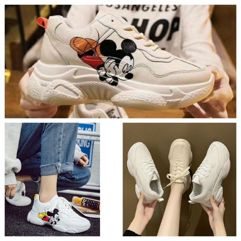 Giày nữ 👟 Freeship 👟 Giày thể thao hình chuột Mickey độn 5cm siêu êm | BigBuy360 - bigbuy360.vn