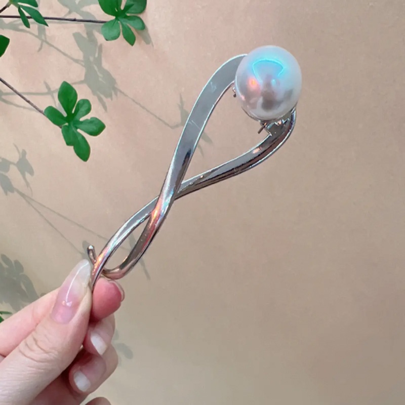 Kẹp Tóc Kim Loại Hình Chú Ếch Đính Ngọc Trai Thời Trang Hàn Quốc