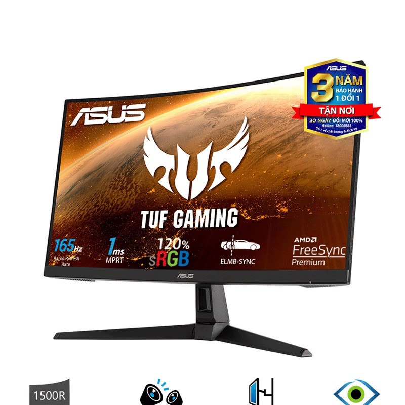 Màn Game Asus TUF GAMING VG27VH1B 27 inch FHD 165Hz - Hàng Chính Hãng