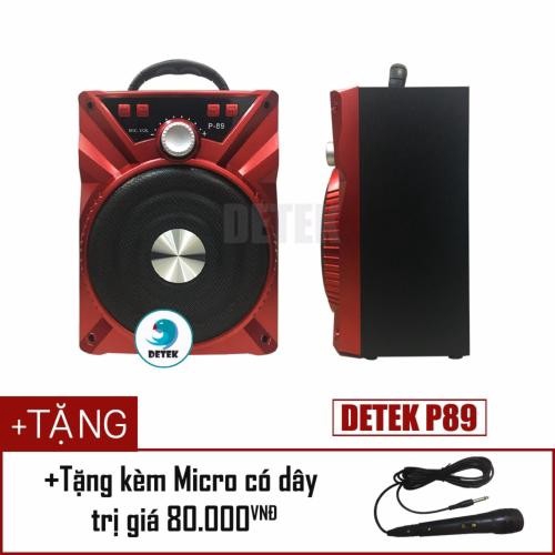 Loa Bluetooth P88 tặng kèm mic karaoke