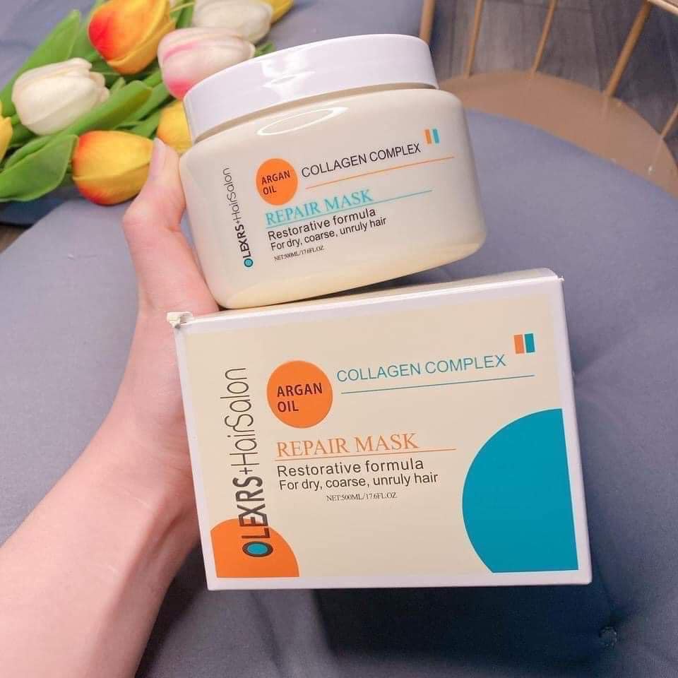 Kem Ủ Tóc Phục Hồi Tóc Hư Tổn OLEXRS Argan Oil Collagen