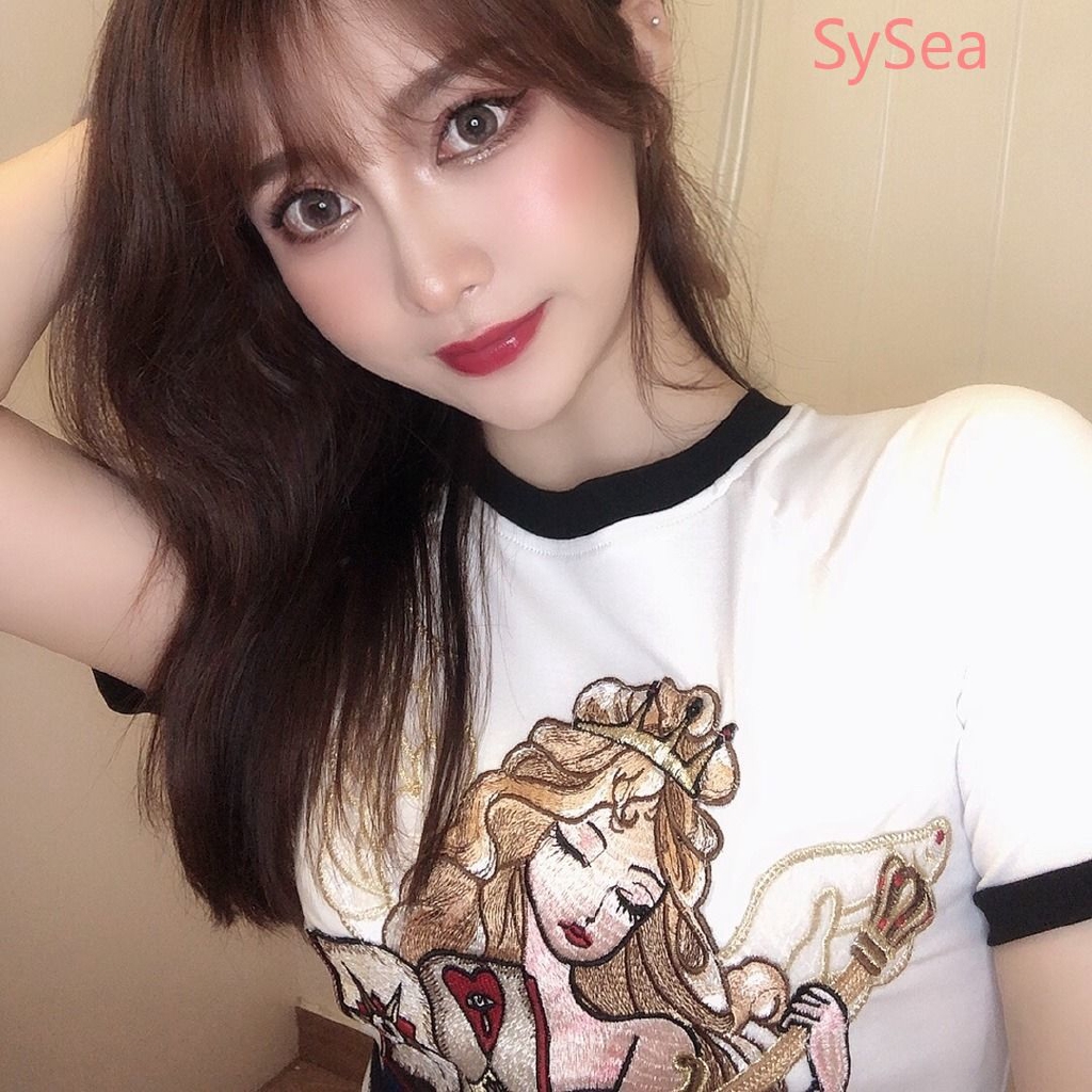 Áo Thun Tay Ngắn Thêu Chữ