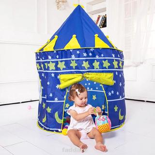 Castle Play Tent Portable Foldable Tipi Prince Folding Children Boy Cubby House Kids Gifts Outdoor Toy Tents