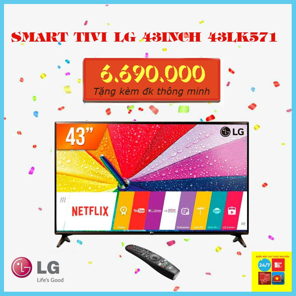 Smart tivi LG 43inch 43LK571