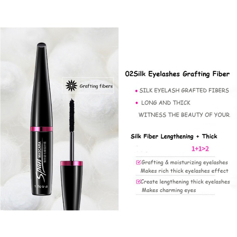 [Hàng mới về] Mascara + sợi tơ nối dài mi BIOAQUA màu đen làm dày dài và cong mi hiệu quả