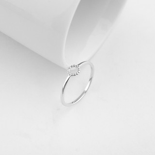 Nhẫn bạc nữ mặt tròn CHIHIRO thời trang