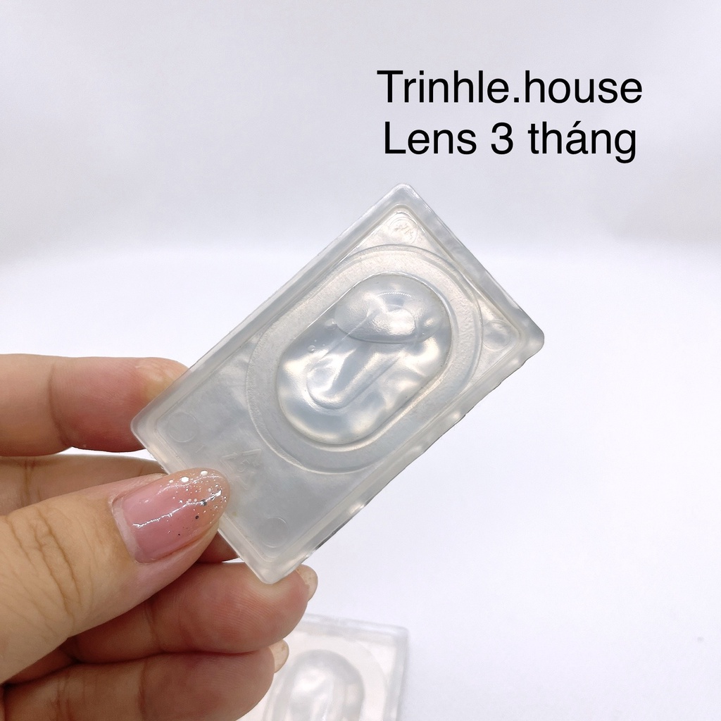 Kính áp tròng 3 tháng không màu Qeye care Hàn Quốc- lens cận từ 1.00 đến -10.00 độ.