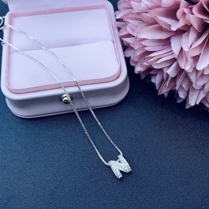 Dây chuyền nữ mặt chữ cái Bạc ta , siêu đẹp siêu rẻ - Vàng bạc Khải Khải