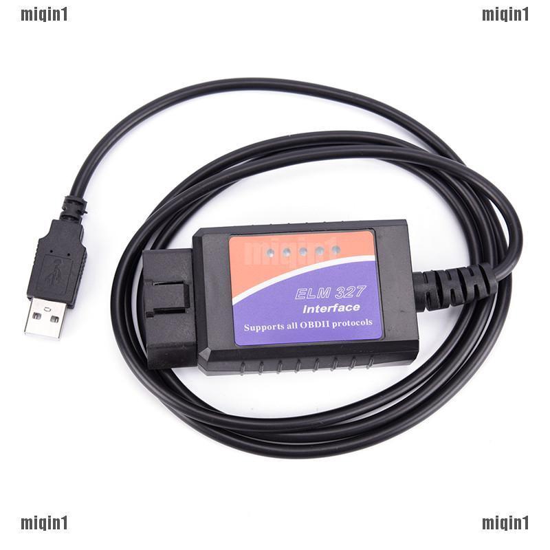 Thiết bị quét chuẩn đoán lỗi xe hơi ELM327 USB màu đen cho Windows PC Computer