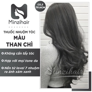 Thuốc nhuộm tóc màu than chì | không cần tẩy tóc - minzihair