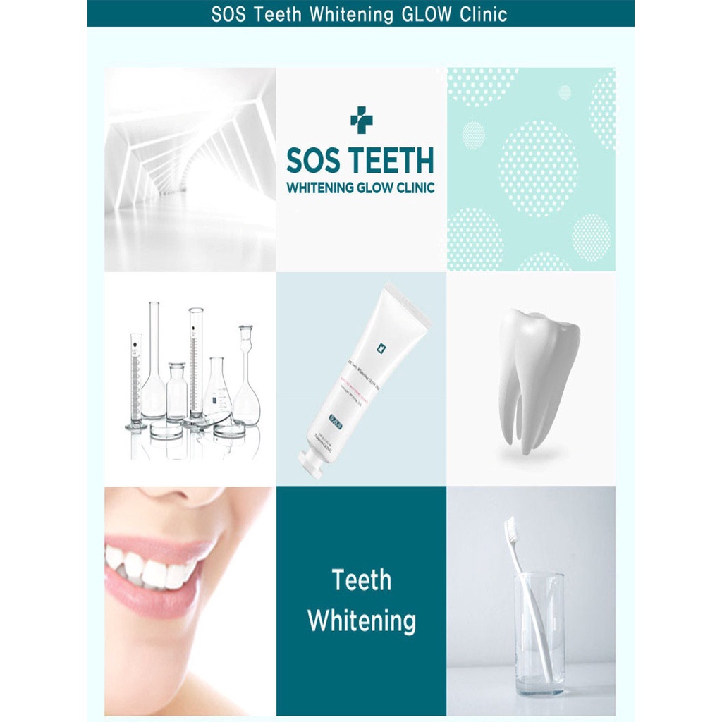 Kem Làm Trắng Răng Ố Vàng Sos Teeth Whitening Glow Clinic