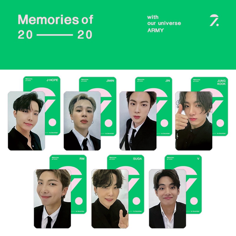 Set 7 Tấm Thẻ Ảnh Lomo 2020 In Hình Các Thành Viên Nhóm BTS