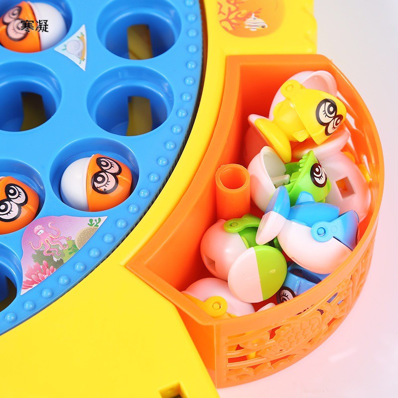 Tặng kèm pin - Bộ đồ chơi câu cá 45 con đĩa xoay có nhạc fishing -Trò chơi giáo dục và giải trí cho bé trai và bé gái
