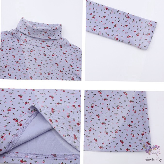 Áo Tay Dài In Hoa Kiểu Hàn Quốc Thời Trang Thu Đông Dành Cho Bé Gái