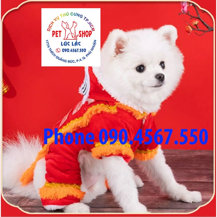 Áo quần con Lân cho Chó Mèo , Quần Áo Chó Mèo có Size 5XL cho Pet Khổng Lồ.