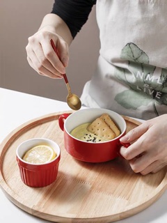 (Lẻ món) Bát đĩa gốm sứ màu đỏ cao cấp