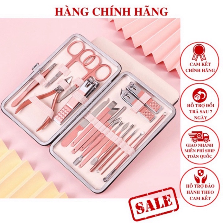Bộ Dụng Cụ Bấm Móng Tay 18 món - Bộ Cắt, Bấm Dũa Móng Tay - Sét Dụng Cụ Làm Móng 3DM 18 Chi Tiết Nail Care Cao Cấp