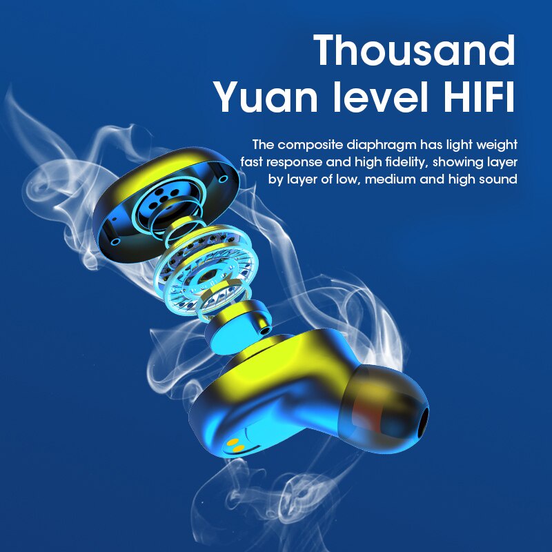Tai nghe nhét tai không dây Bluetooth 5.0 TWS có mic