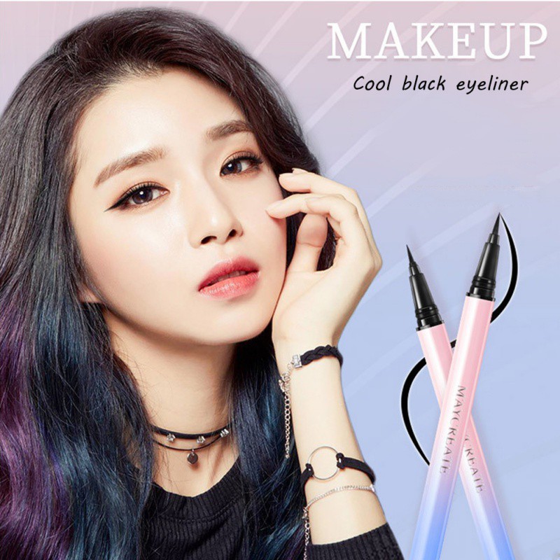 HOT Maycreate Quick-Drying Eyeliner Pen Long-Lasting Waterproof Black Liquid Eyeliner Pencil