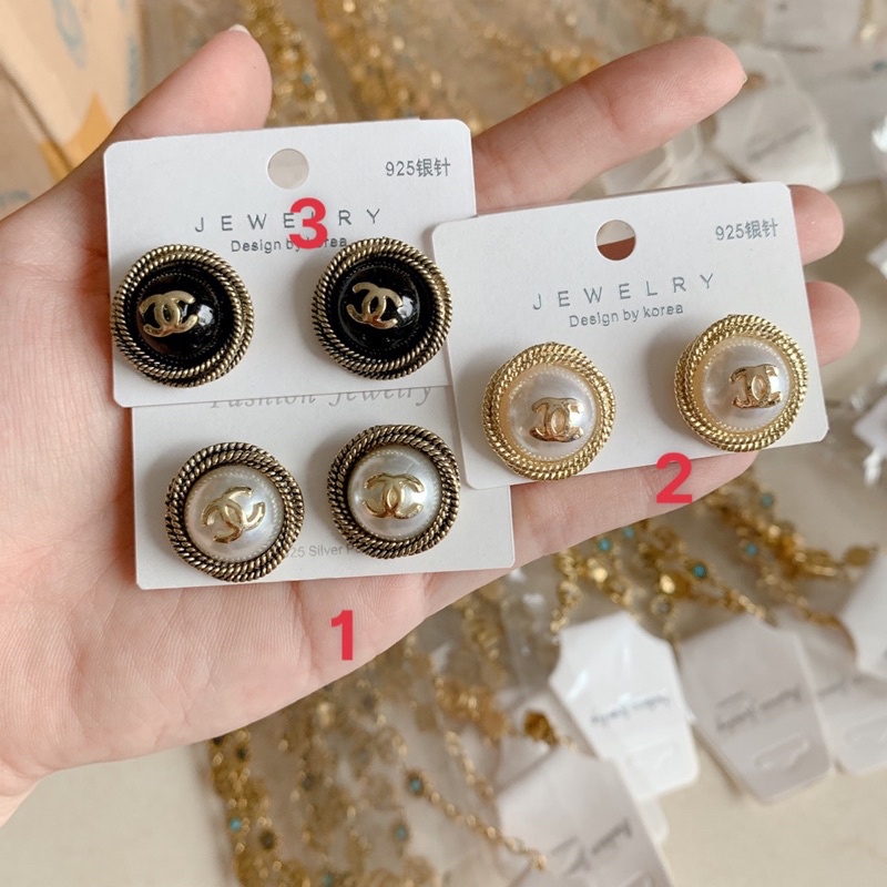 Khuyên tai hiệu sẵn 3 màu ( hình thật)
