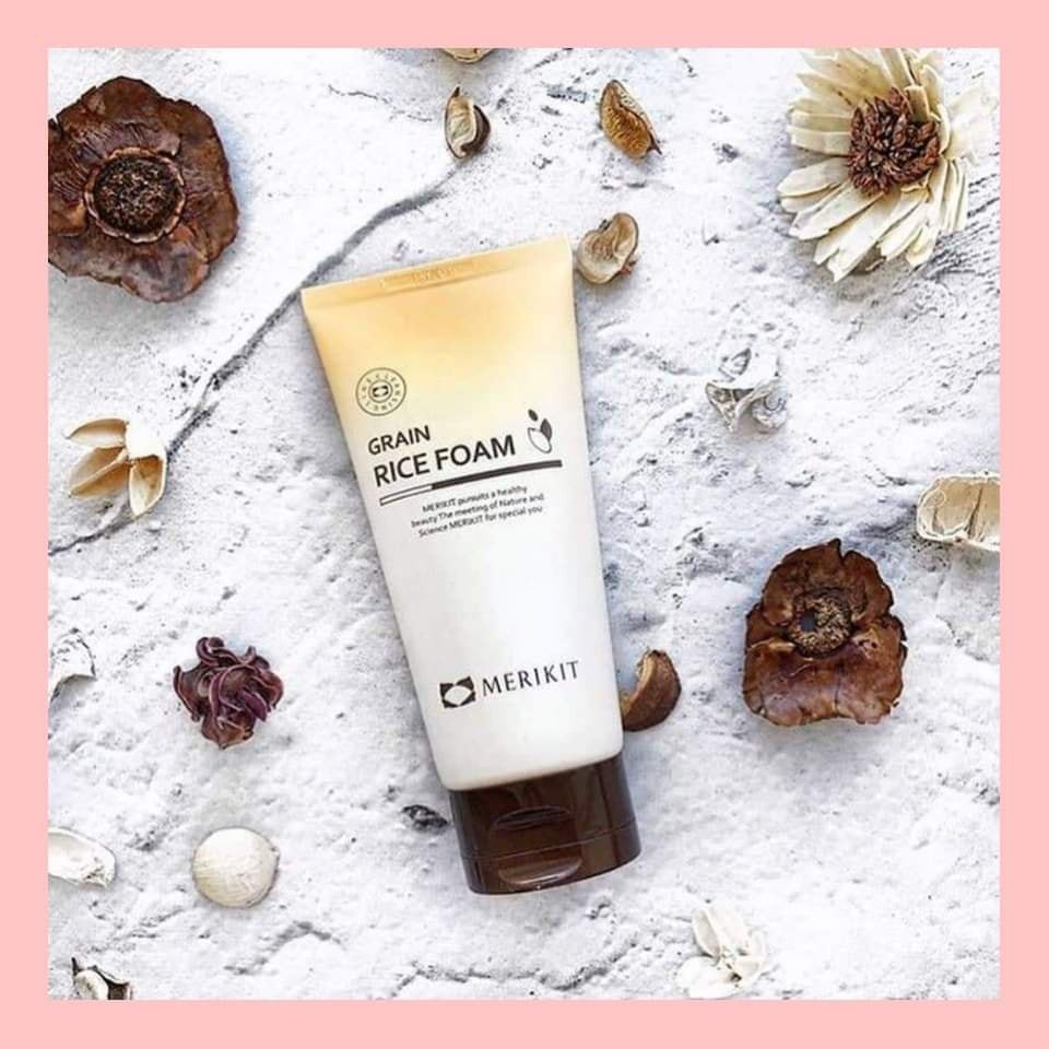 [FOLLOW GIẢM 20K] Sữa rửa mặt cám gạo, tẩy trang, làm sạch sâu, dành cho da nhạy cảm Merikit Grain Rice Foam Hàn Quốc | BigBuy360 - bigbuy360.vn
