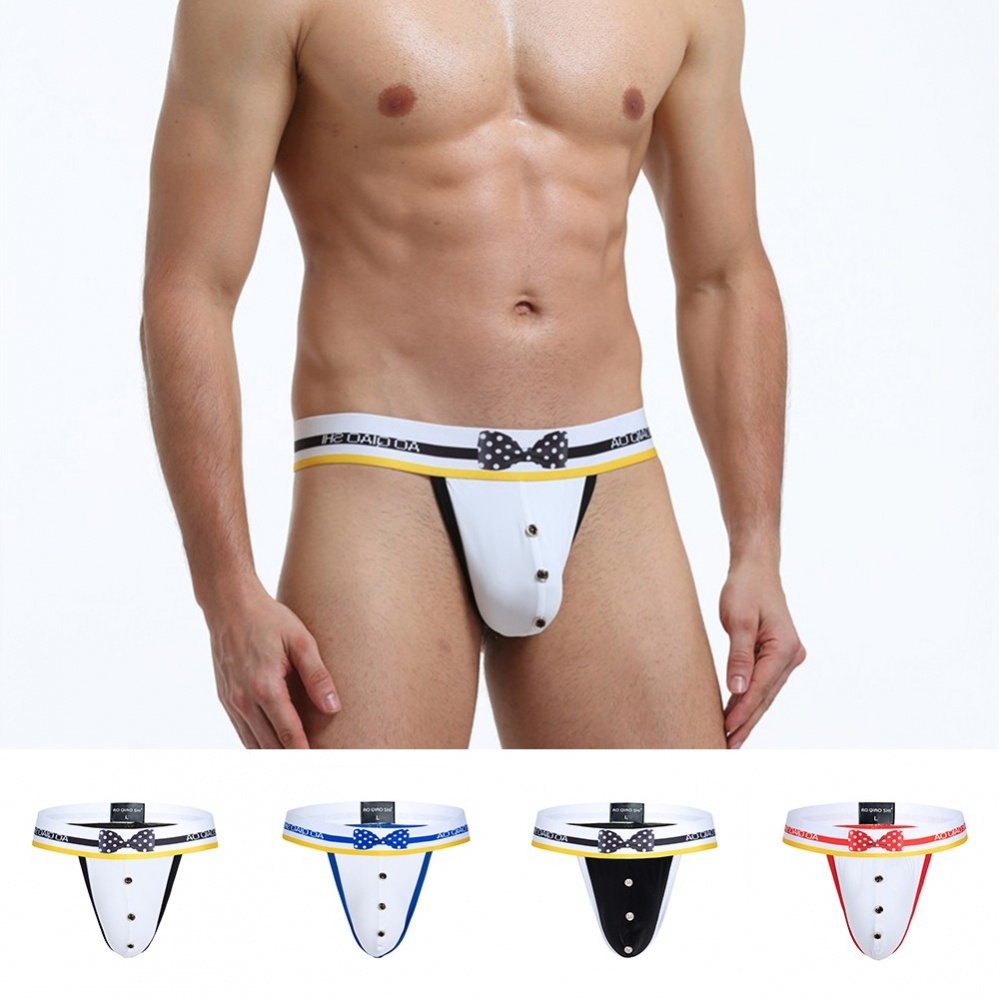 【FOR BIG SALE】Mens Panties Pouch Sexy Triangle Briefs Bow Tie Breathable British Style