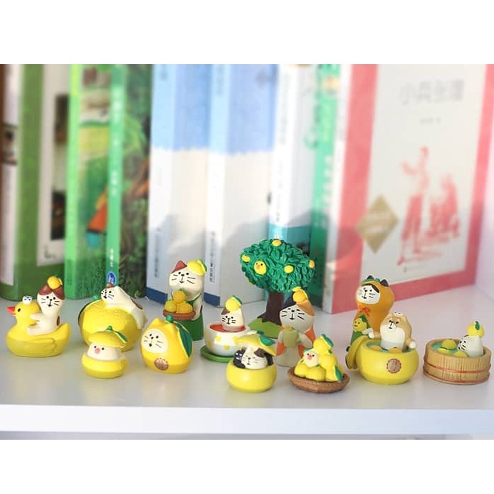 Mô Hình chú mèo Zakka Phong Cách Nhật Bản Serie Trái Chanh Lemon