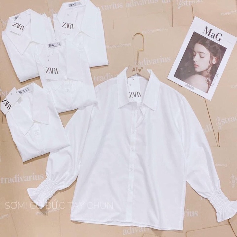 SƠ MI TAY BO CHUN CỔ ĐỨC