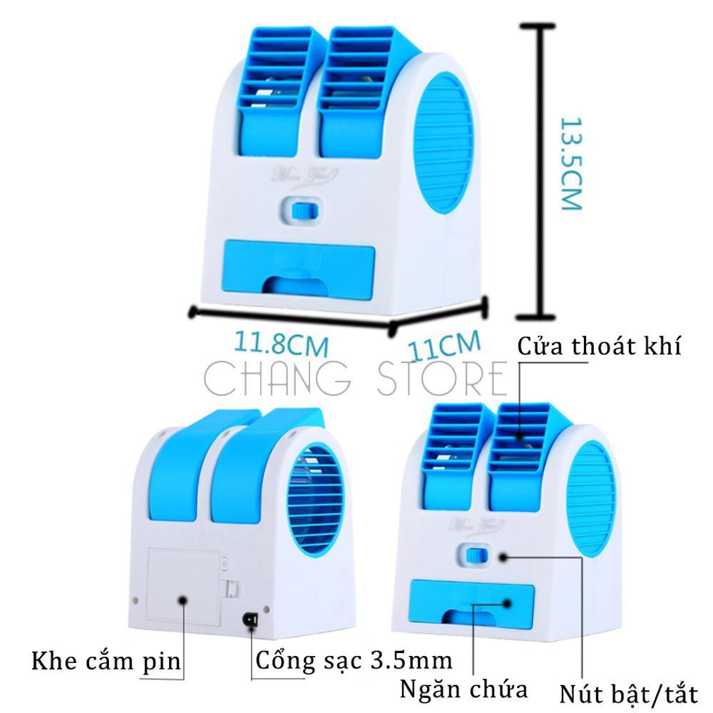 Quạt Đá Mini 2 Cửa - Quạt Điều Hòa Mini 2 Cửa