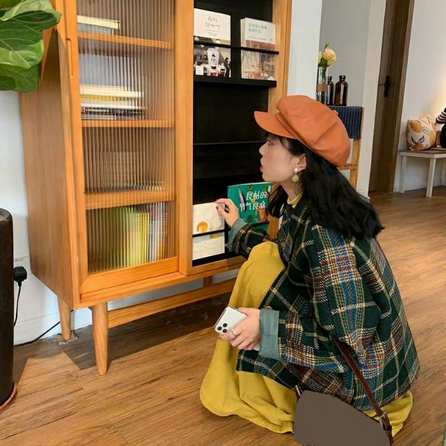 (order) áo khoác dạ kẻ retro phong cách Hàn Quốc | BigBuy360 - bigbuy360.vn