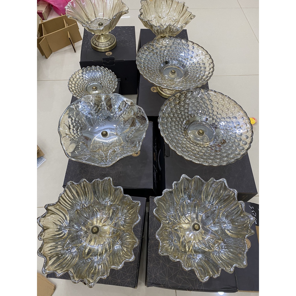 Đĩa Thủy Tinh Đựng Trái Cây, Khay Dĩa Thủy Tinh Chưng Hoa Quả Phong Cách Trung Đông