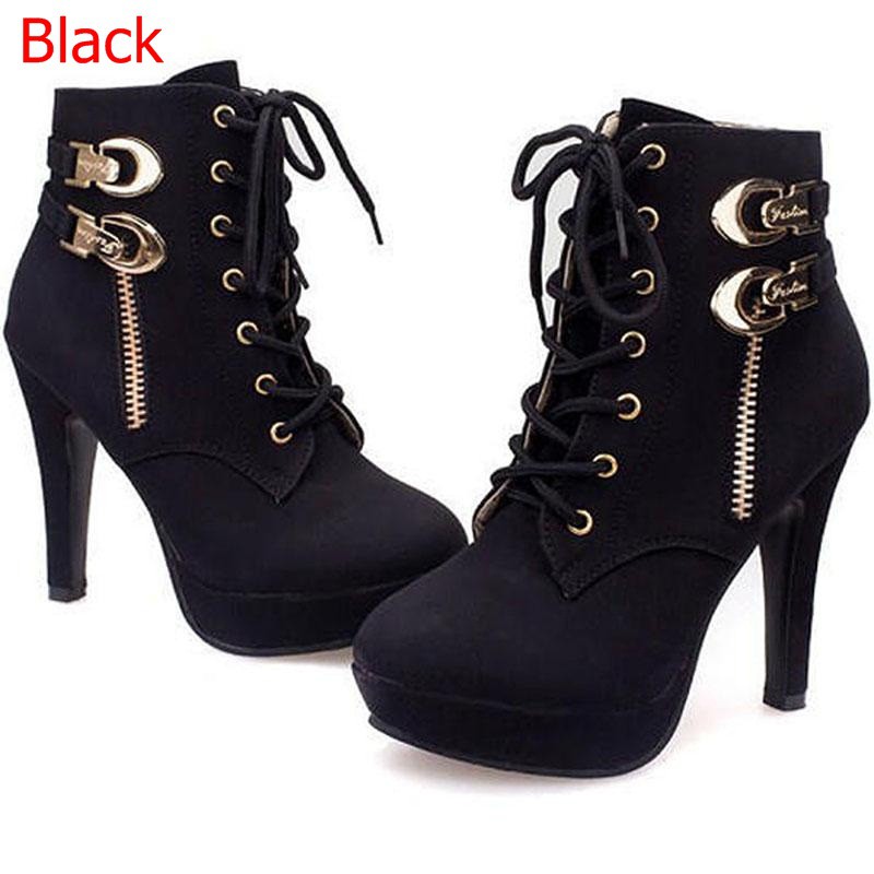 Giày Bốt Da Cao Gót Thời Trang Nữ Cá Tính | BigBuy360 - bigbuy360.vn