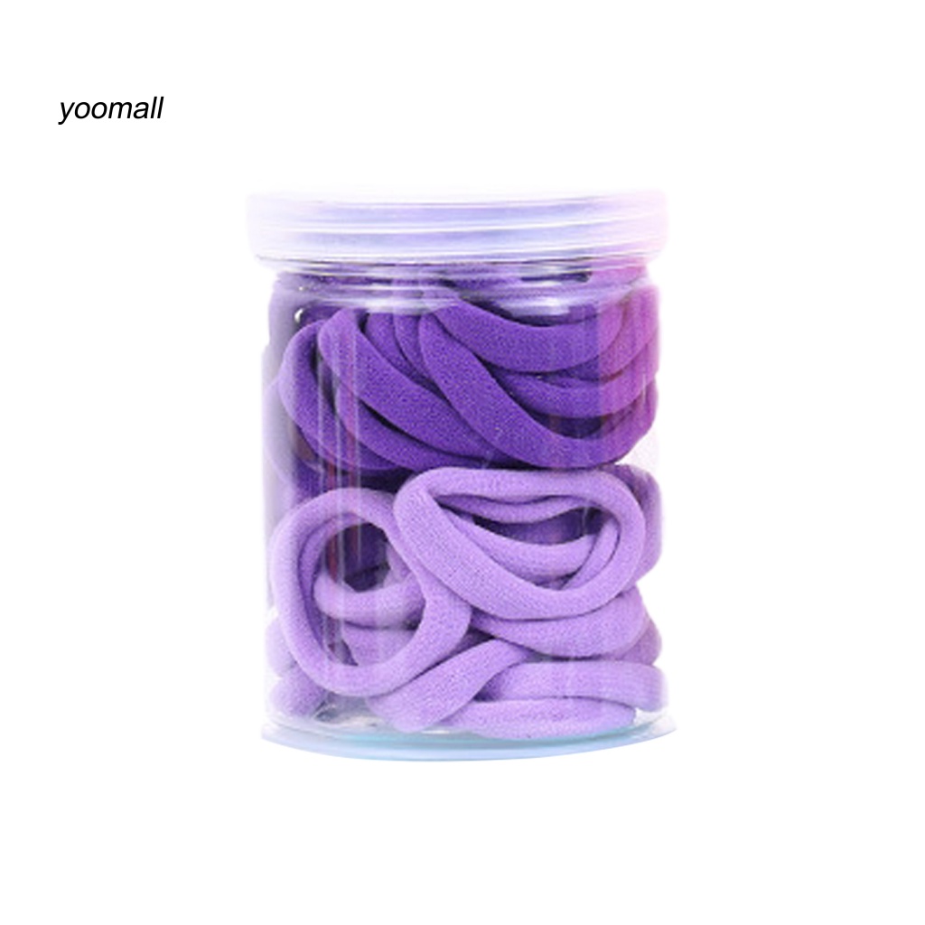 Hộp 50 Dây Buộc Tóc Đuôi Ngựa Màu Sắc Nhã Nhặn Dành Cho Nữ